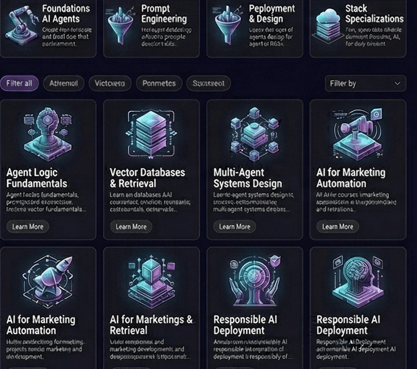 Abstract AI stack visual for The AI Agent Market Is $12B and Growing at 45% CAGR